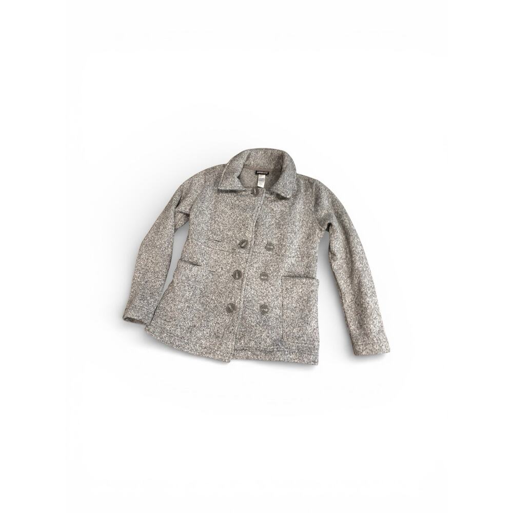 Patagonia Better Sweater Peacoat Women’s Small Gray Double Breasted Fleece